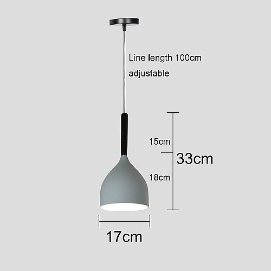 علاقي مودرن 2 متر رمادي مع ابيض E27*1L قطر 17 سم HA/C5849/170/GY+WH