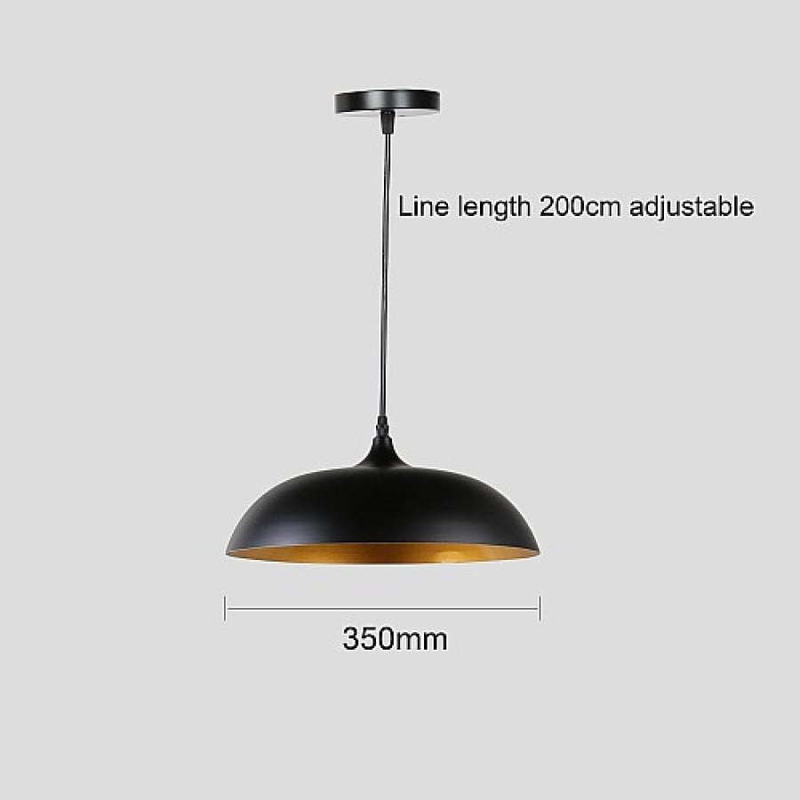 علاقي مودرن 2 متر اسود مع ذهبي E27*1L قطر 35 سم HA/D6100/350BK+GD
