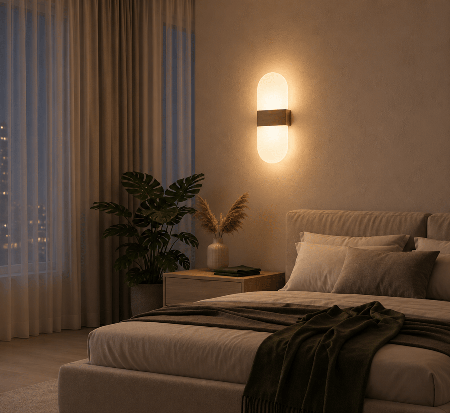 ابليك حائط جداري مودرن ذهبي 3 اضاءات C5488