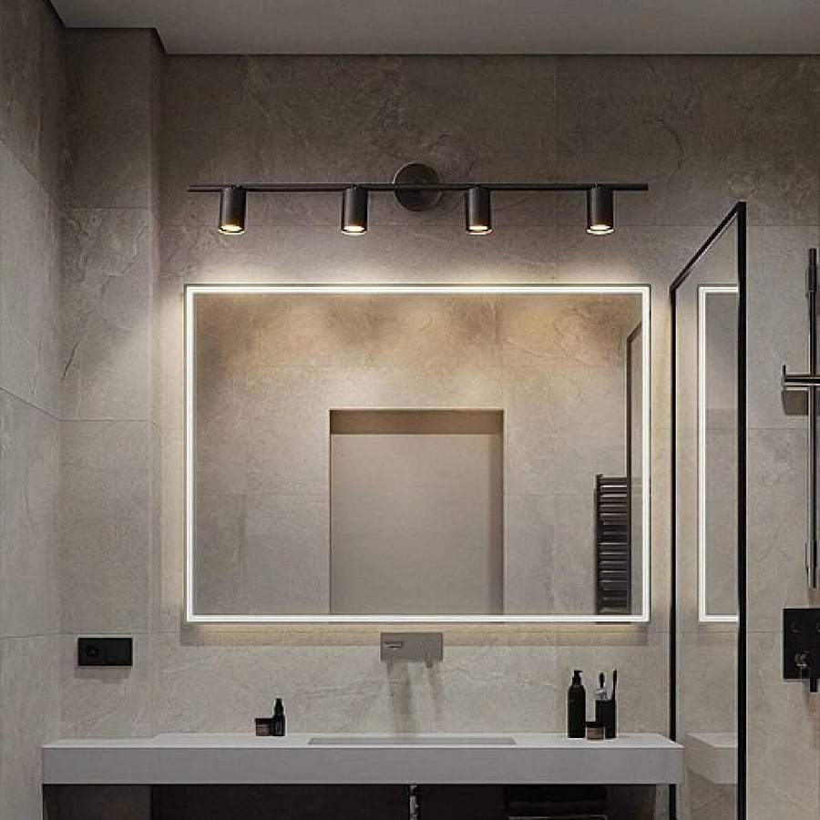ابليك حائط جداري مودرن اسود GU10*4L WA/C5177/4+LAMP/BK