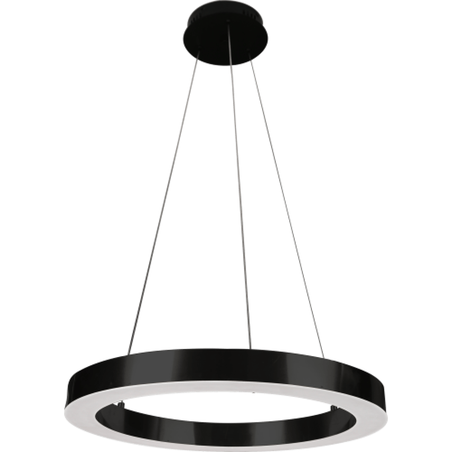علاقي مودرن قاعدة واحدة اسود لون الانارة اصفر 48 واط قطر 60 سم HA/C5577SDS/600BK+WW