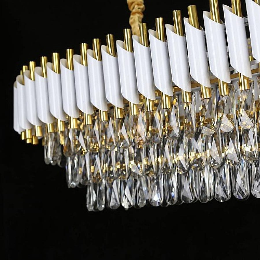 نجف مودرن مستطيل ابيض مع ذهبي E14 قطر 100*35 سم HA/S6442/100*35WH+GD