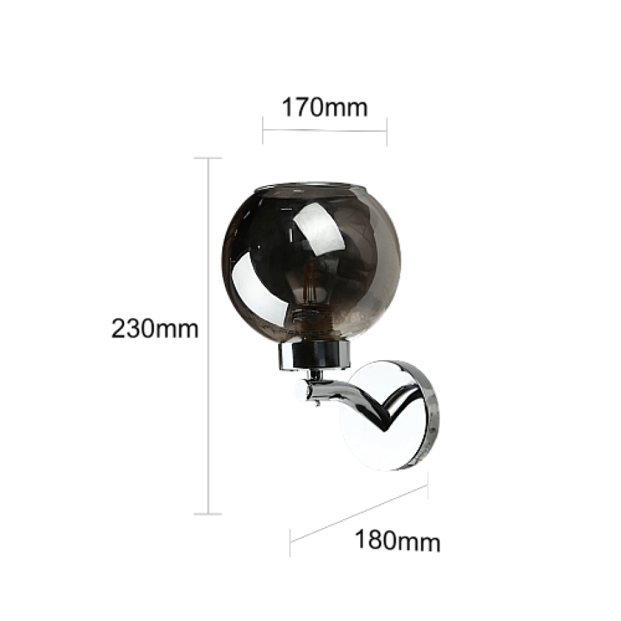إضاءة ابليك حائط مودرن فضي E27*1L WA/D6053/1CH