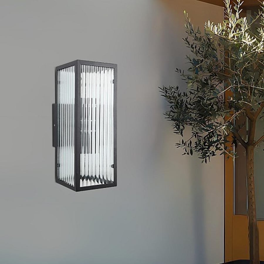 فانوس جداري مجوز خارجي اسود 6195/2W/BK