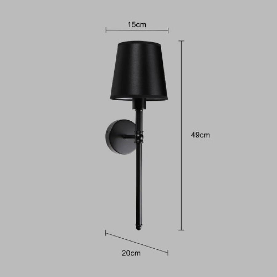 إضاءة أبليك حائط مودرن اسود E14*1L WA/D6386/1BK