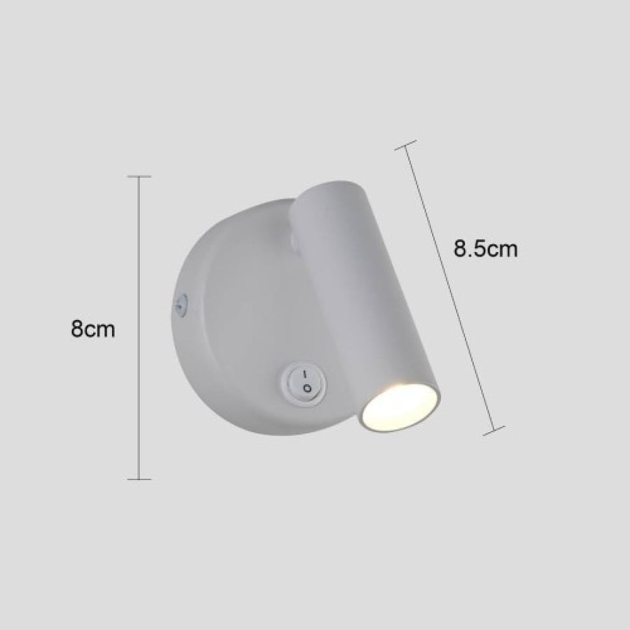 إضاءة أبليك حائط مودرن ابيض لون الانارة اصفر واط 3 WA/E6632/WH+WW