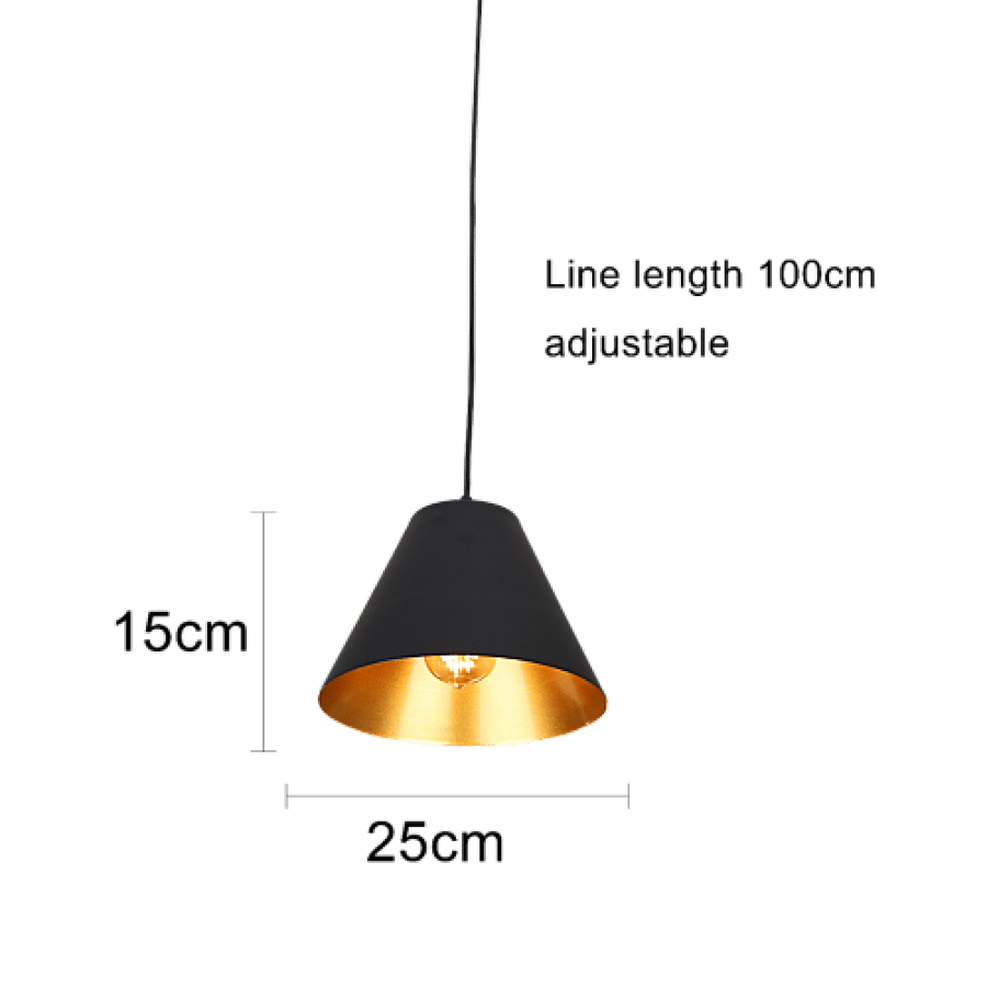 علاقي مودرن اسود مع ذهبي E27*1 لمبة HA/C5539/350BK+GD