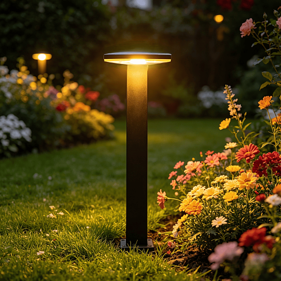 فانوس حديقة اسود لون الانارة اصفر 5 واط 60 سم 9593/5W/60CM/BK+WW