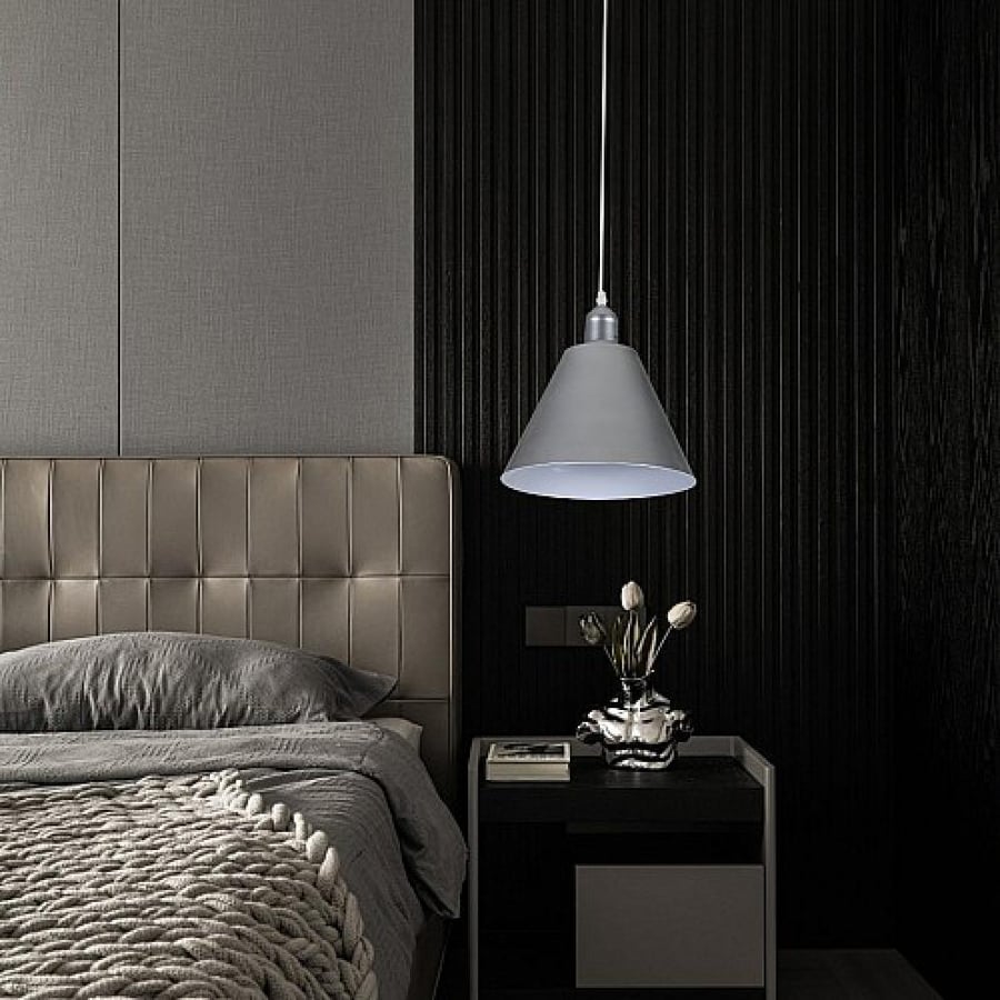 علاقي مودرن فضي مع ابيض E27*1L مقاس 250 ملم HA/C5538/250SL+WH