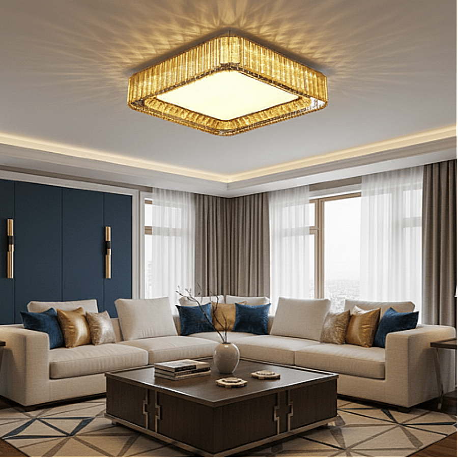نجف مودرن فضي لون الانارة 3 اضاءات 800*800 180 واط HA/D6250/80*80CH+3CO