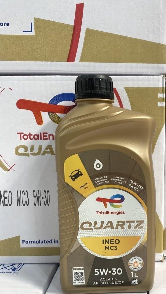 توتال كوارتز زيت محرك MC3 5W-30 تخليقي بالكامل لمحركات البنزين حماية فائقة وتوفير وقود (علبة 12)