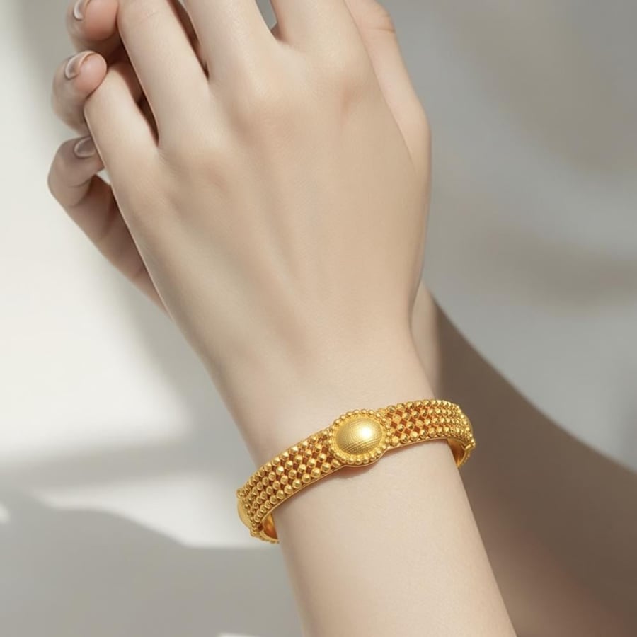 غويشه ذهب عيار 21 الوزن 16.20 جرام