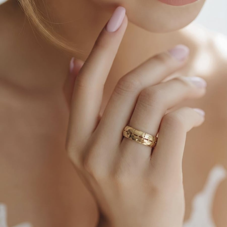 دبله ذهب عيار 18 الوزن 1.70 جرام