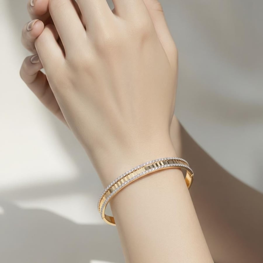 غويشه ذهب عيار 21 الوزن 10.84 جرام