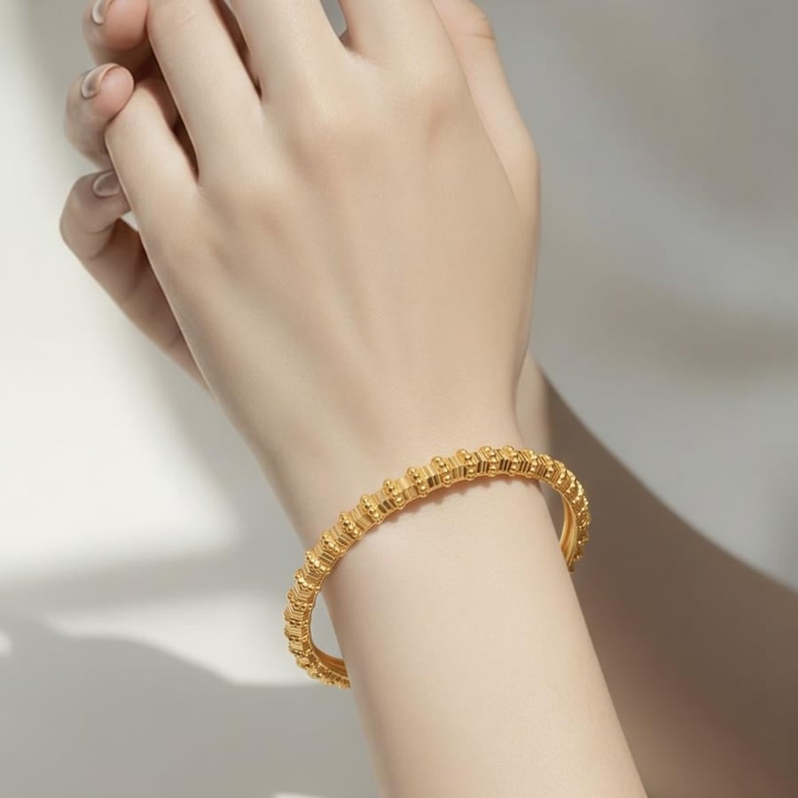 غويشه ذهب عيار 21 الوزن 6.90 جرام