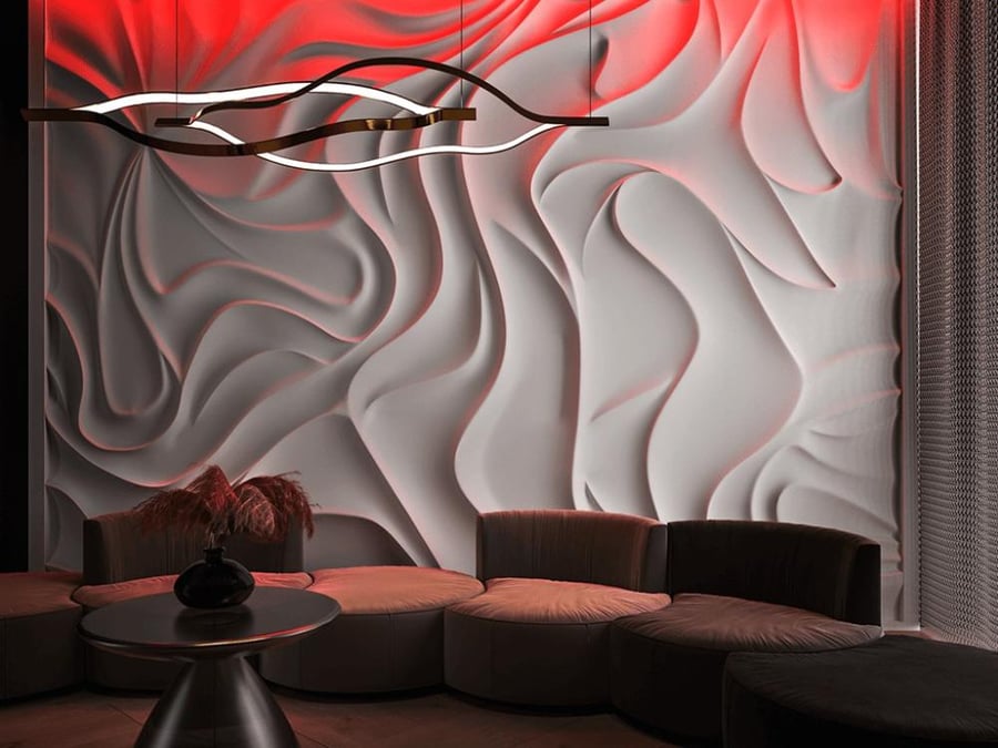 ديكور حائط بارز 3D بتصميم زخرفي