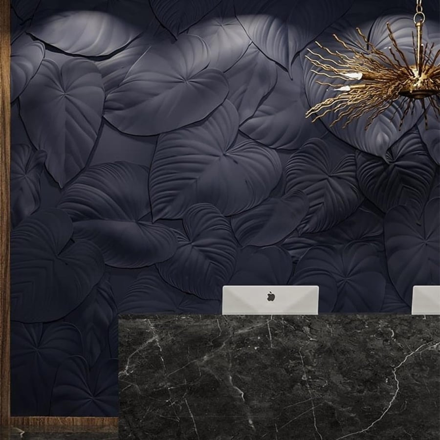 ديكور حائط بارز 3D بتصميم طبيعي