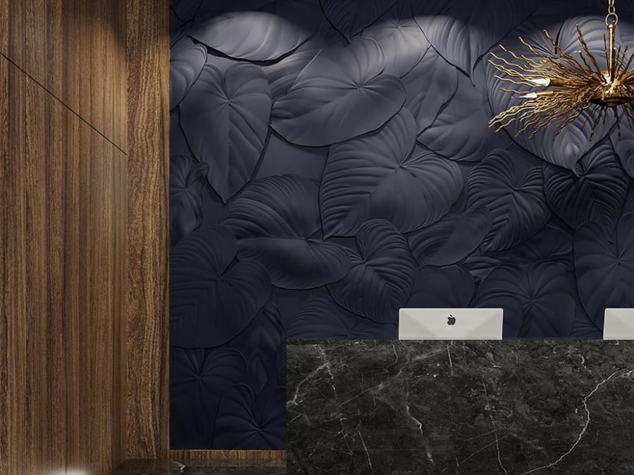 ديكور حائط بارز 3D بتصميم طبيعي