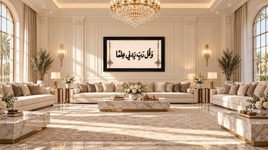 لوحة جدارية مخطوطة - وَقُلْ رَبِّ زِدْنِي عِلْمًا