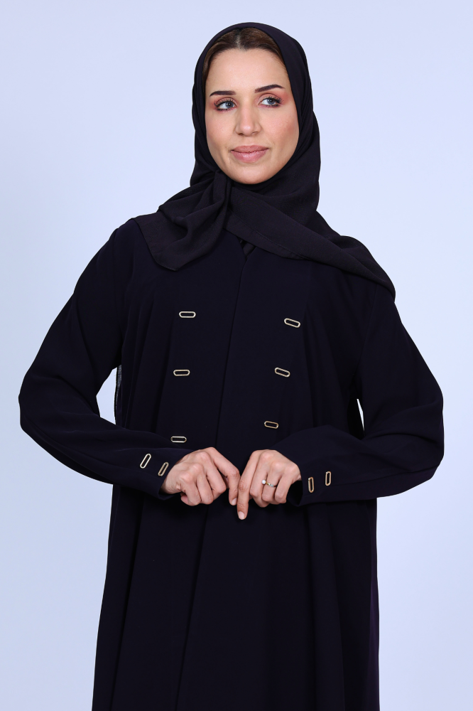 عباية بليزر سوداء بقصة نص كلوش