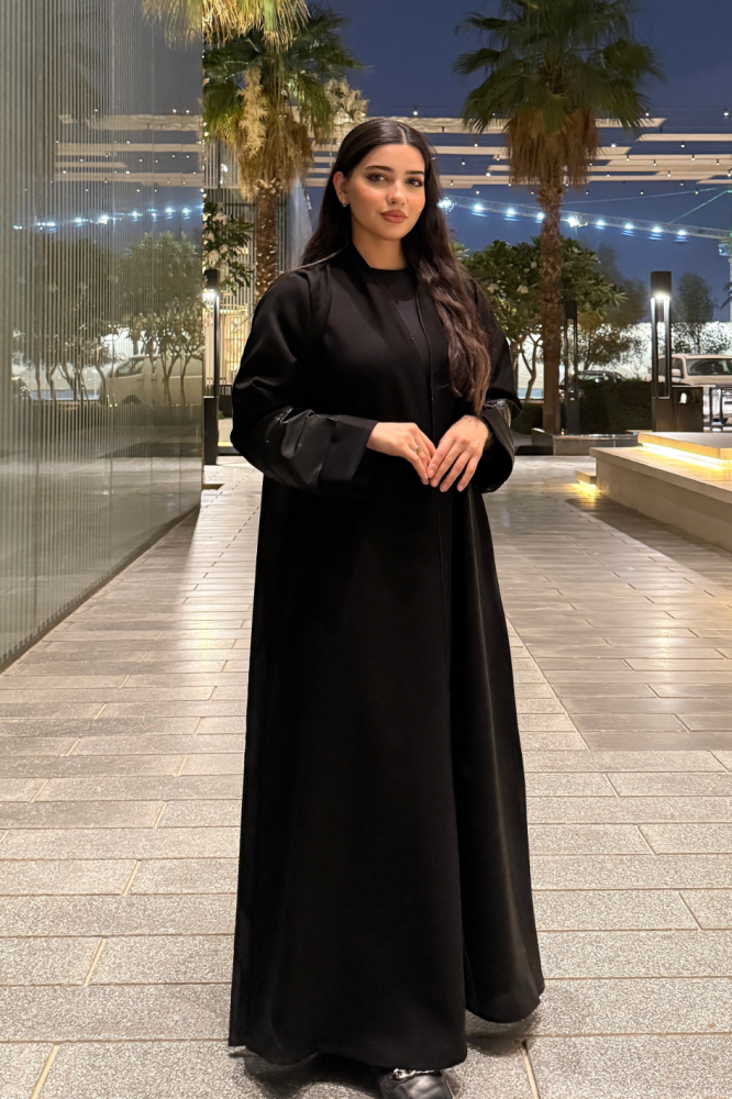 عباية كتان وتفته نص كلوش