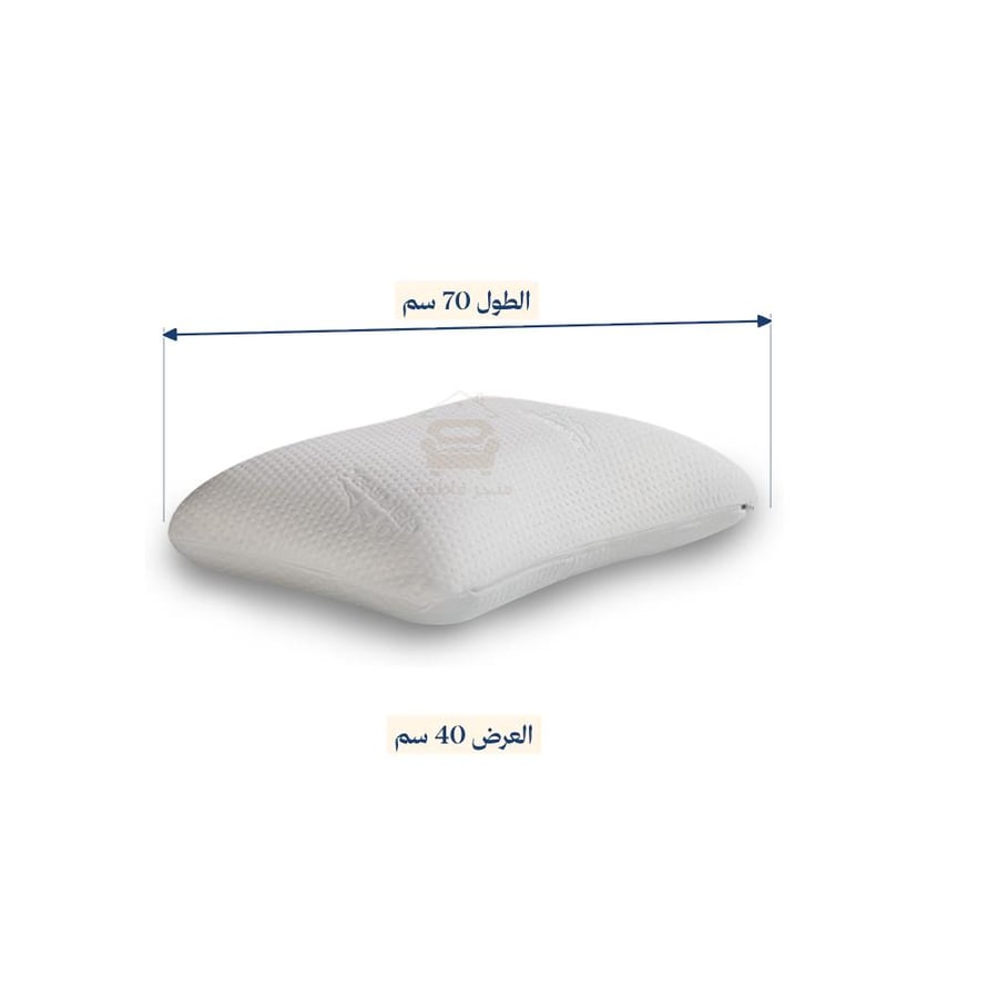 وسادة بوليستر بيضاء رفيعة بنسيج بارز وسحاب جانبي
