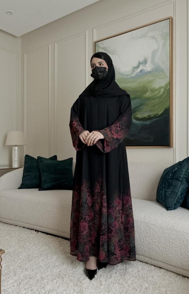 عبايه شيفون مبطن