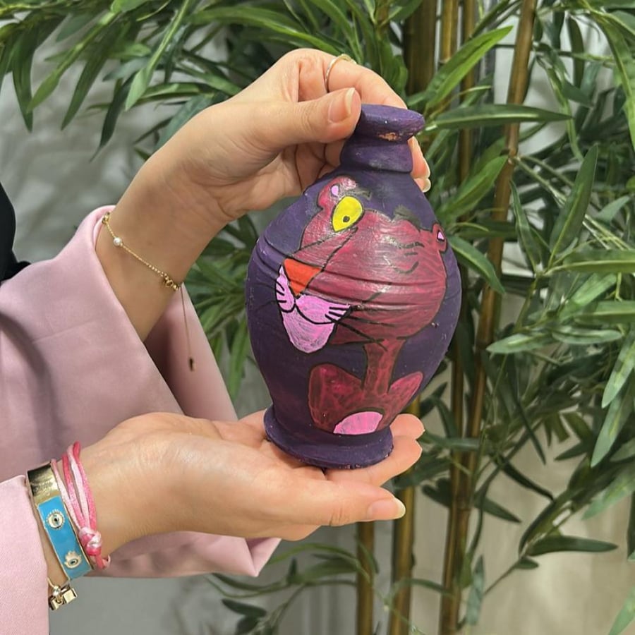 حصالة  فخار مع الرسم