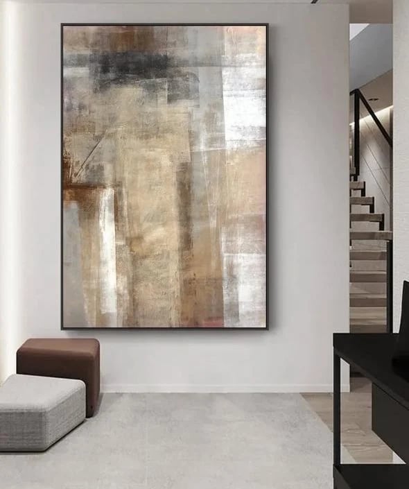 Luxurious canvas painting with an abstract art design