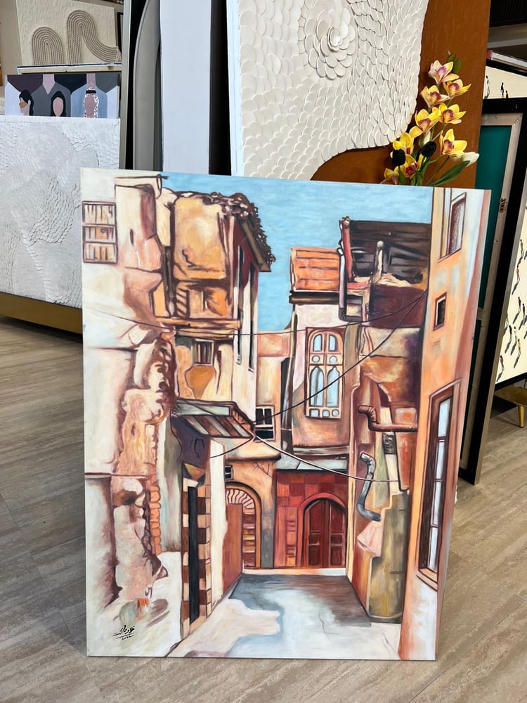 Handmade painting with a classic design