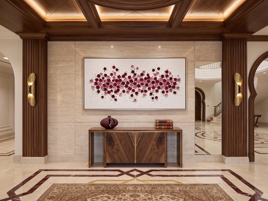 لوحه جبسيه بتصميم تشكيلي انيق