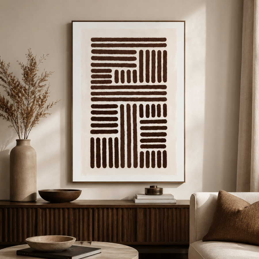 لوحة فنية بإطار ذهبي مقاس 120 × 80 سم
