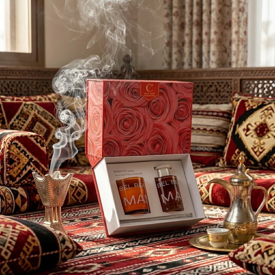 طقم شمع ومعطر بيت