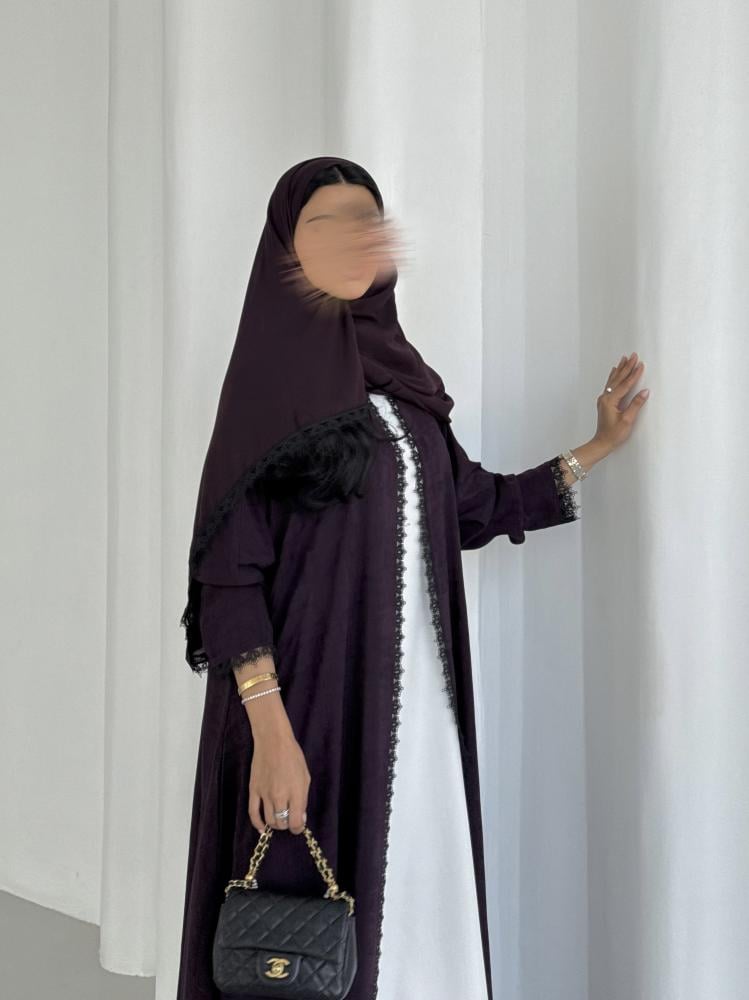 عباية كريب موف مموج مع كلفة