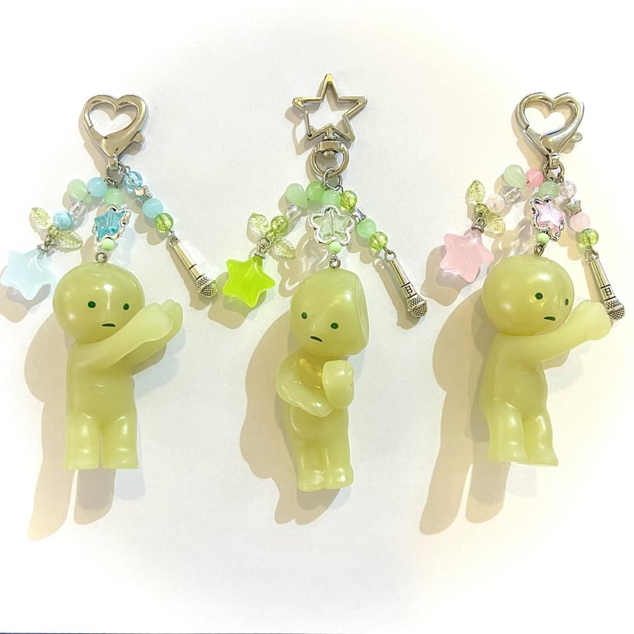 Smiski keychains (glow in the dark)