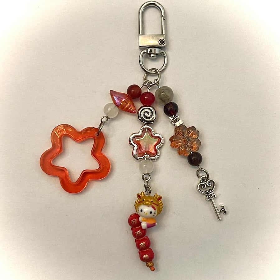 Hello kitty dragon year gotochi keychain