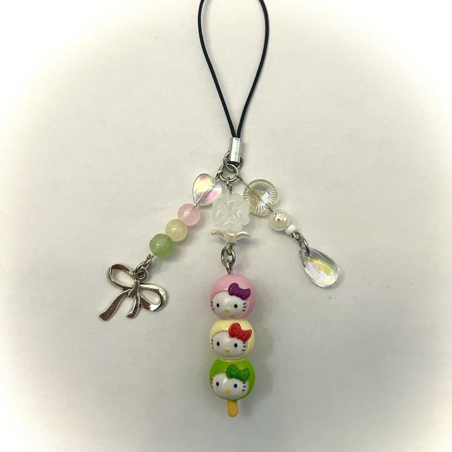 Hello kitty dango gotochi phonestrap