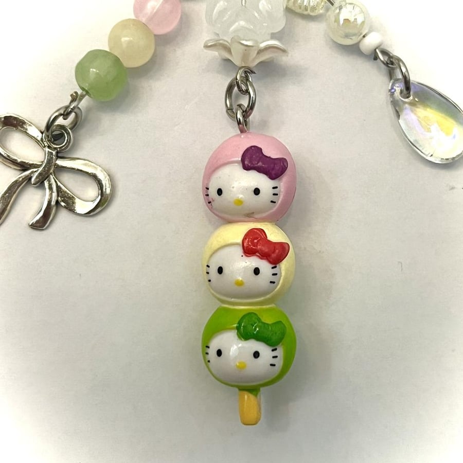 Hello kitty dango gotochi phonestrap