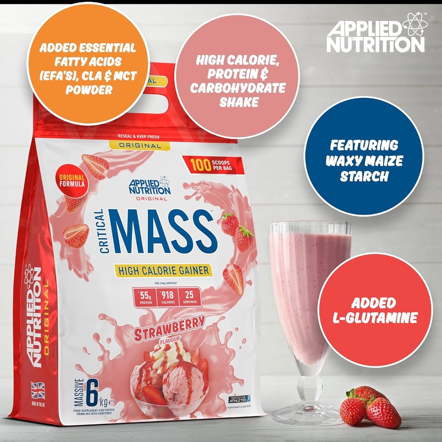 APPLIED NUTRITION Critical Mass Gainer Vanilla 6KG