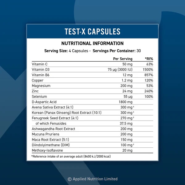 APPLIED TEST X TESTOSTERONE BOOSTER, 120 V CAPS