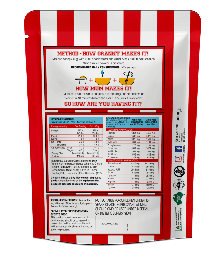 ADONIS COOKIE DOUGH TIRAMISU 400G BAG