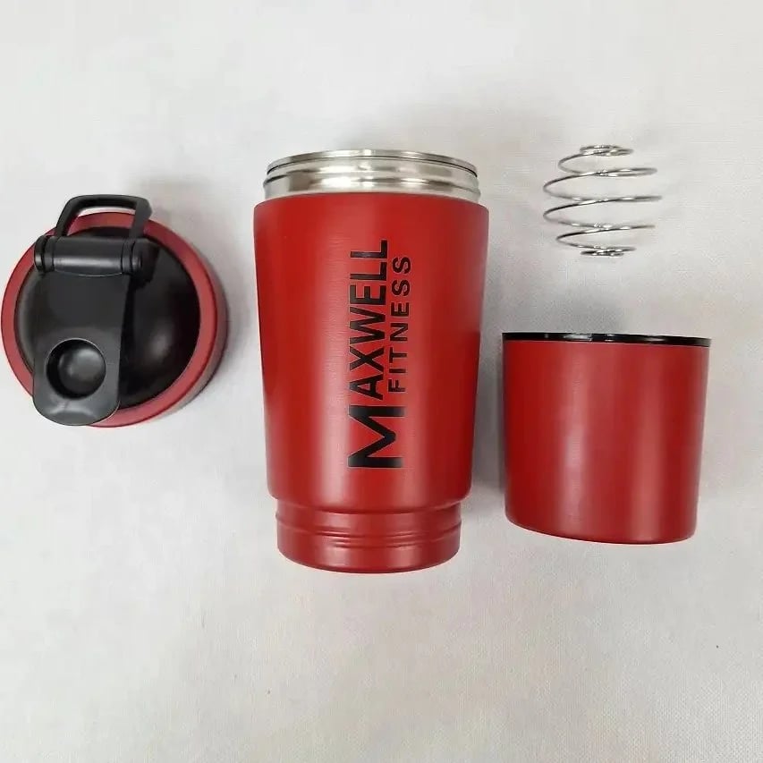 shaker bottle 591ml steel red
