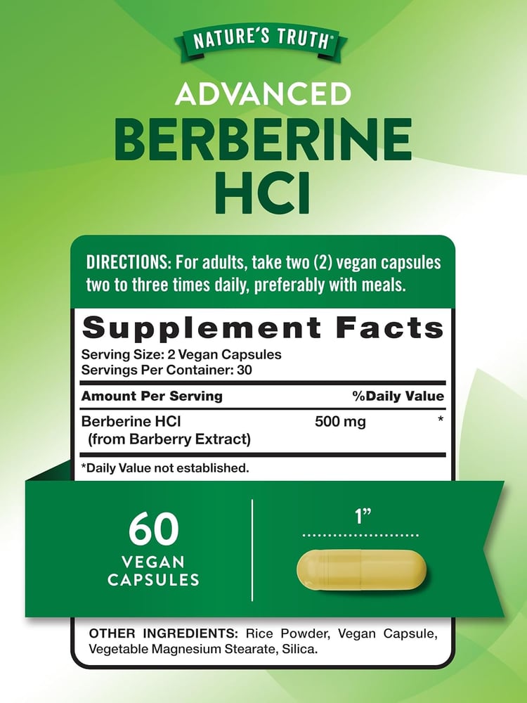 NATURE TRUTH BERBERINE 60 CAPS