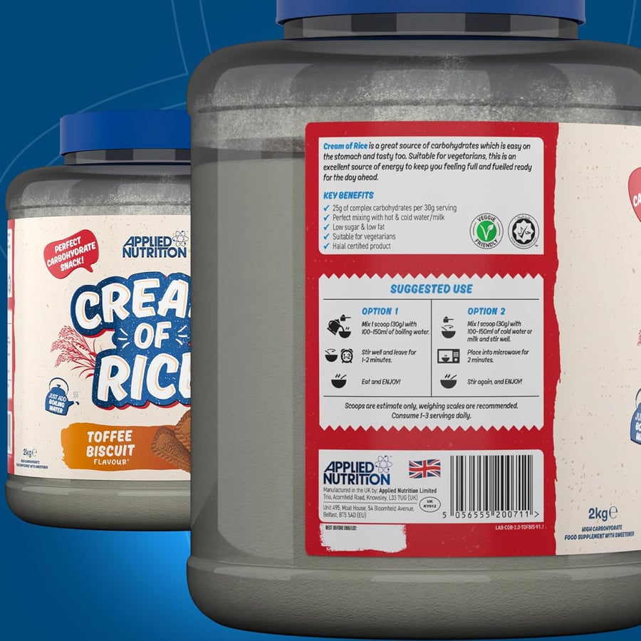 APPLIED CREAM OF RICE TOFFEE BISCUIT 2KG