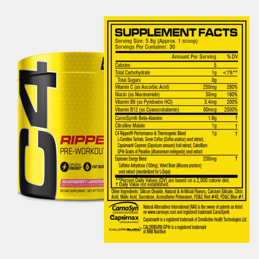 CELLUCOR C4 RIPPED TROPICAL PUNCH 30 SERV