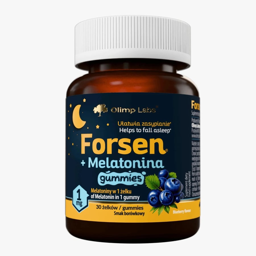 OLIMP FORSEN +MELATONINA GUM BLUEBERRY 30T JAR