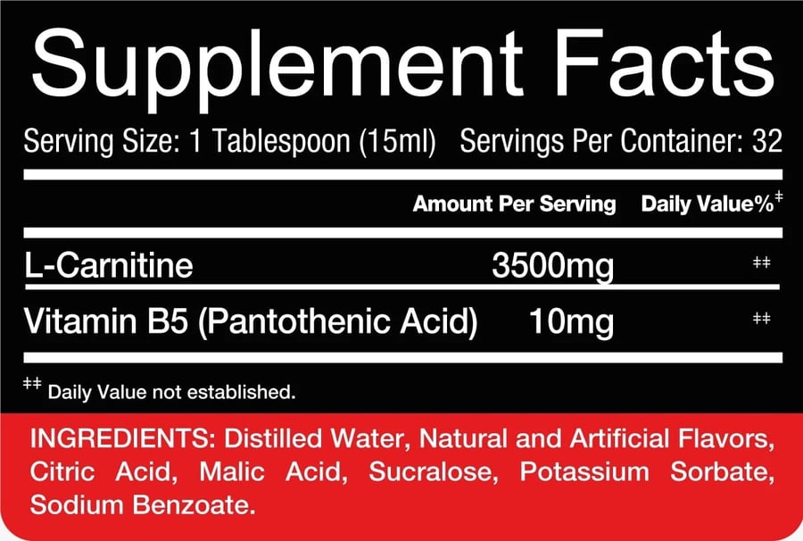 REDREX - L Carnitine Liquid 3500MG Watermelon 450ml - 30 serving
