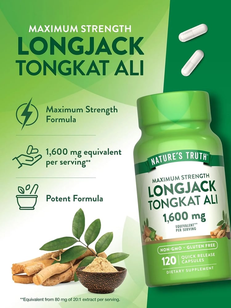 NATURES TRUTH TONGKAT ALI 1600MG 120CAP