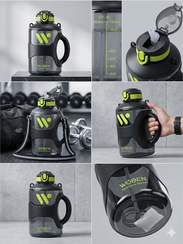 water flask large capacity 1800ml