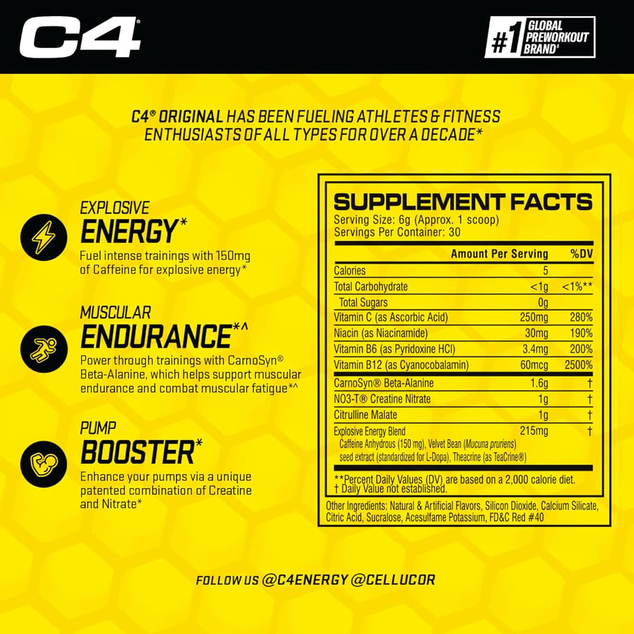 CELLUCOR C4 ORIGINAL FRUIT PUNCH 30 SERV